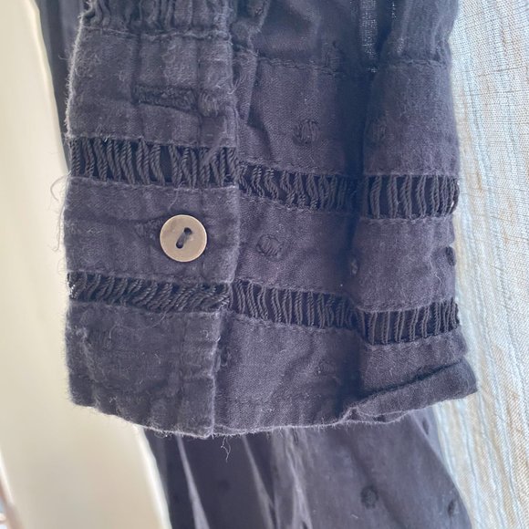 Ne Quittez Pas Black Button Dress M - Picture 2 of 5